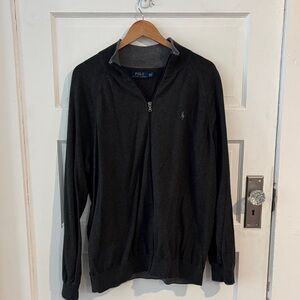 Polo by Ralph Lauren Men's Charcoal Zip-Up Sweater Men’s size 2XB